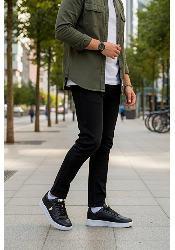 Resim U.s. Polo Assn. Coster 5pr Uniseks Spor Ayakkabı Siyah Siyah 