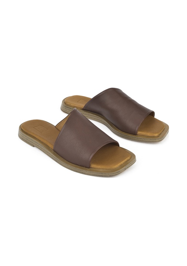 Resim Ziya, Hakiki Deri Kadın Terlik 1511033zfatou Kahve 1511033zfatou 300 Kahve Kahverengi 