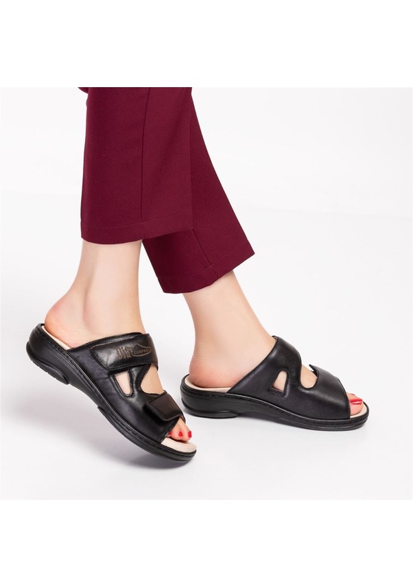 Resim Ortopedik Diyabetik Kadın Terlik Siyah Dia 019-77 