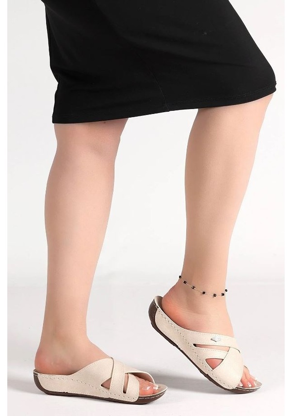 Resim Aryan 54-456 Kadın Ortapedik Terlik Bej 