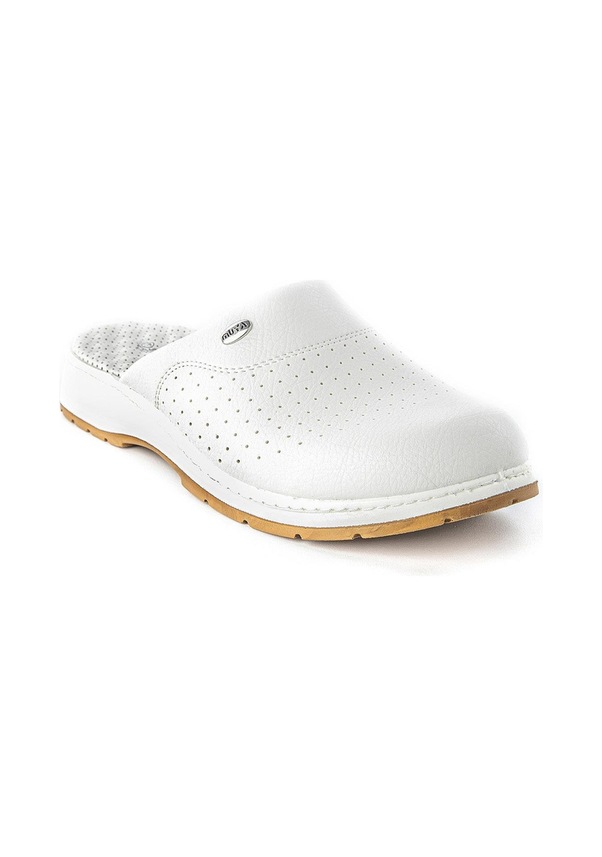 Resim Muya Shore Çok Amaçlı Kaymaz Taban Topuk Dikeni Ortopedik Sabo Kadın Terlik Beyaz 