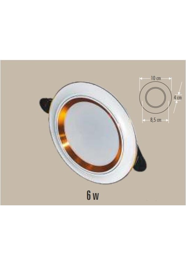 CT5259 6W/6500K ZEBRA LED ARMATÜR (BEYAZGOLD) (BEYAZ12ADET) CATA