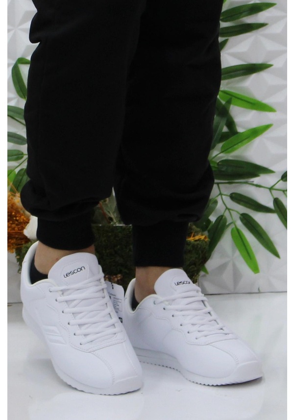 Resim Lescon Neptun 5 Beyaz Rahat Esnek Sneaker Spor Ayakkabı 001 