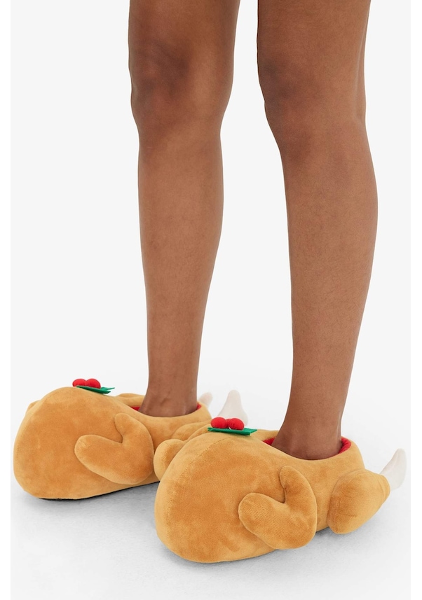 Resim Defacto Kadın Düz Taban Panduf F1544ax25wnbn85 Kahve-bn85 