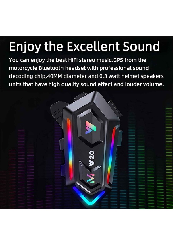 Resim Prosev Y20 Kask Bluetooth Kulaklık Mikrofon Seti - Interkom 