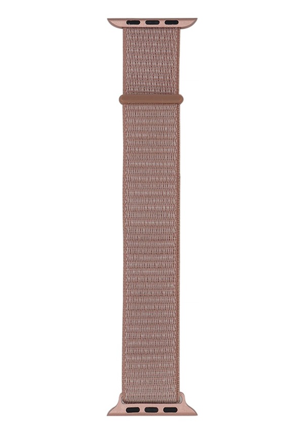 Resim Ekılıf - Apple Uyumlu iOS Watch 42mm - Kordon Serisi Hasır Strap Kayış Band-03 - Cargo Khaki 