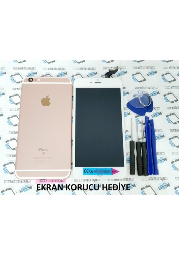 iPhone Uyumlu 6S Plus Beyaz Dokunmatik Lcd + Dolu Kasa Rose Gold