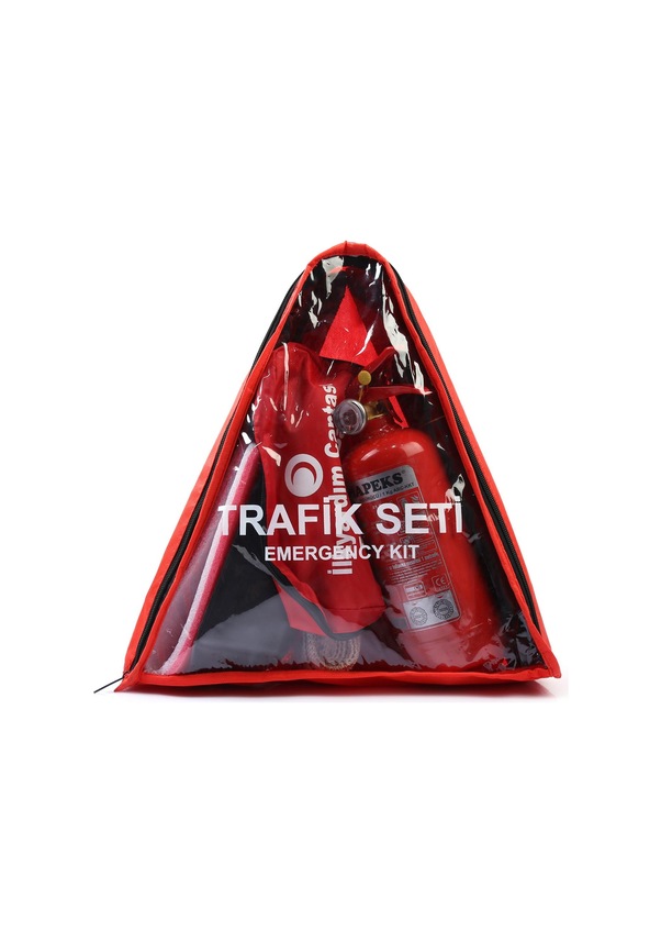 Resim Kkdavm Üçgen Trafik ve İlk Yardım Seti Ekonomik - Tüvtürk Uyumlu 