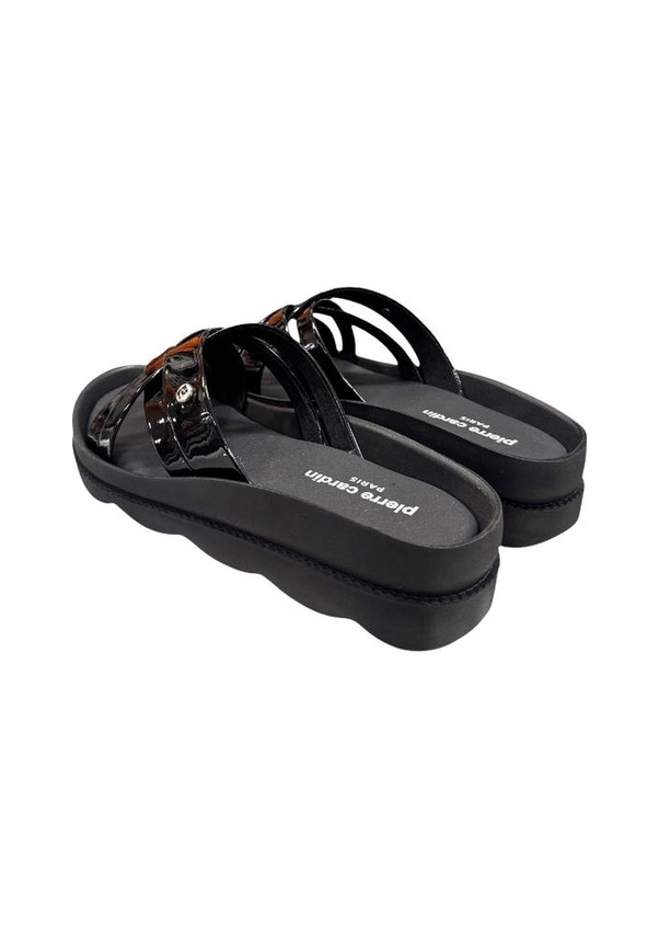 Resim Pierre Cardin Dolgu Topuk Anatomik Taban Bayan Terlik Siyah 