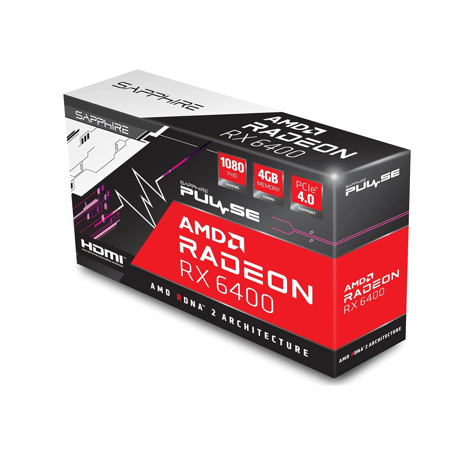 Resim Rx 6400 Pulse Amd Radeon 4gb 64 Bit Gddr6, Ekran Kartı, 11315-01-20g 