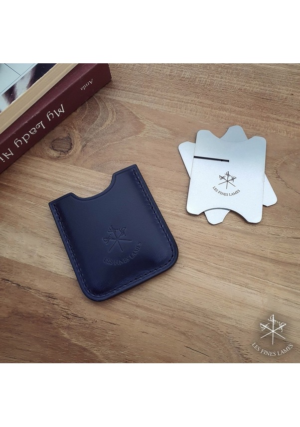 Resim Les Fines Lames Puro Sehpası Petrol Blue Deri Kılıf 