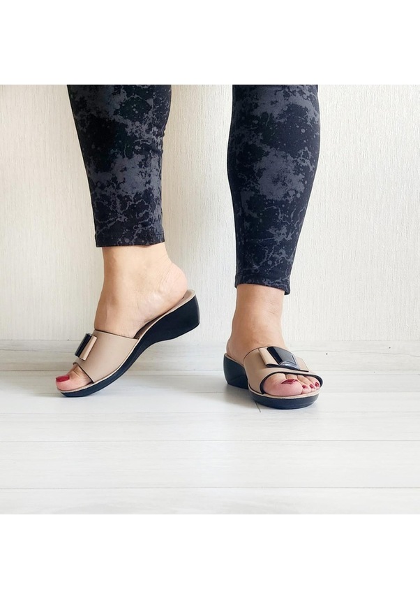 Resim Kadın Yazlık Günlük Rahat Ev Sokak Terliği Krem 