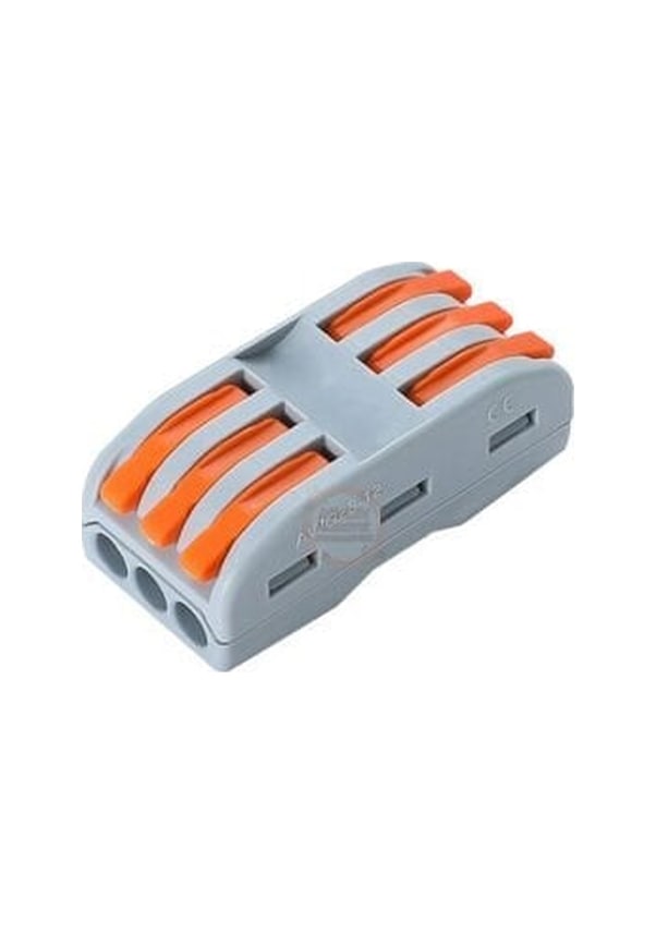 Resim Pct-223 3-giriş 3-çıkış Kablo Birleştirici Klemens-mandallı Vidasız Buat Terminali 32a 