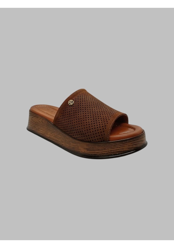 Resim Pierre Cardin Pc-7360 Kadın Deri Terlik Vizon Süet Vizon 