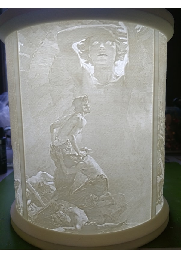 Resim Opencart Alphonse Mucha Abajur 3 Sadece Plastik Aparattır 