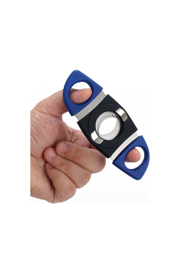 Resim Lubinski Plastik Standlı Puro Kesici Siyah/mavi 60 Ring N11.1571 