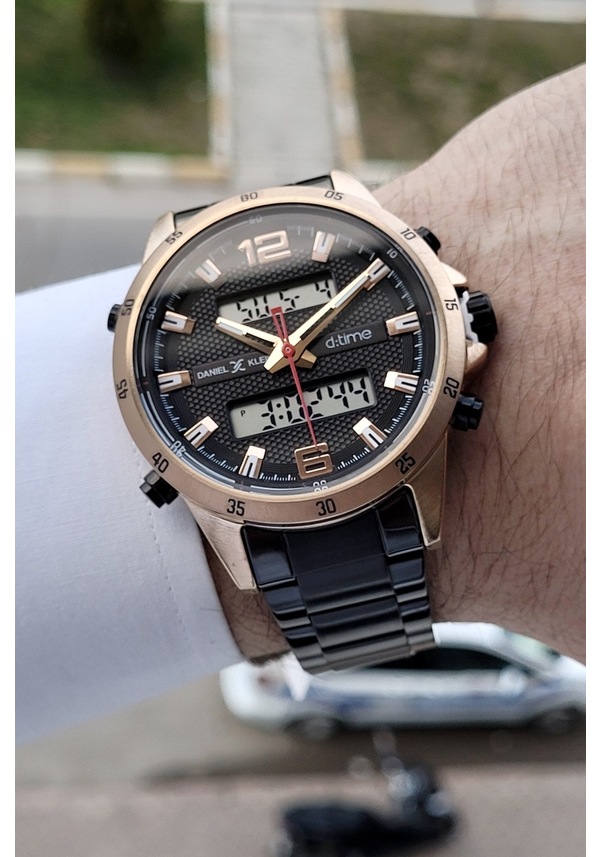 Daniel Klein DKISTE410 Kasası Rose Kordonu Siyah Analog ve Dijital Dual ...
