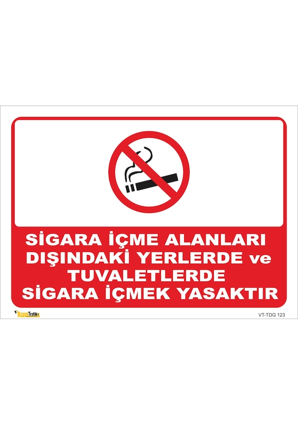 Resim Sigara Içme Alanın Dışında Sigara Içme - Isg Levhası 