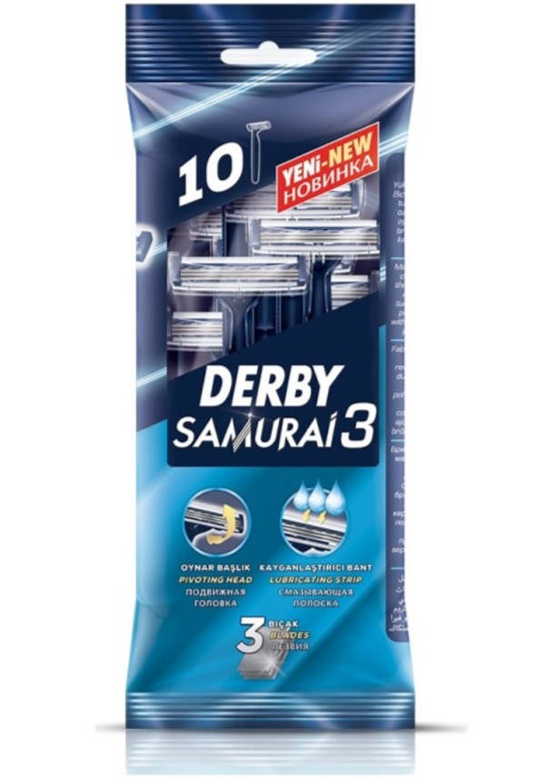 Derby Samurai3 Tıraş Bıçağı 2 x 10'lu