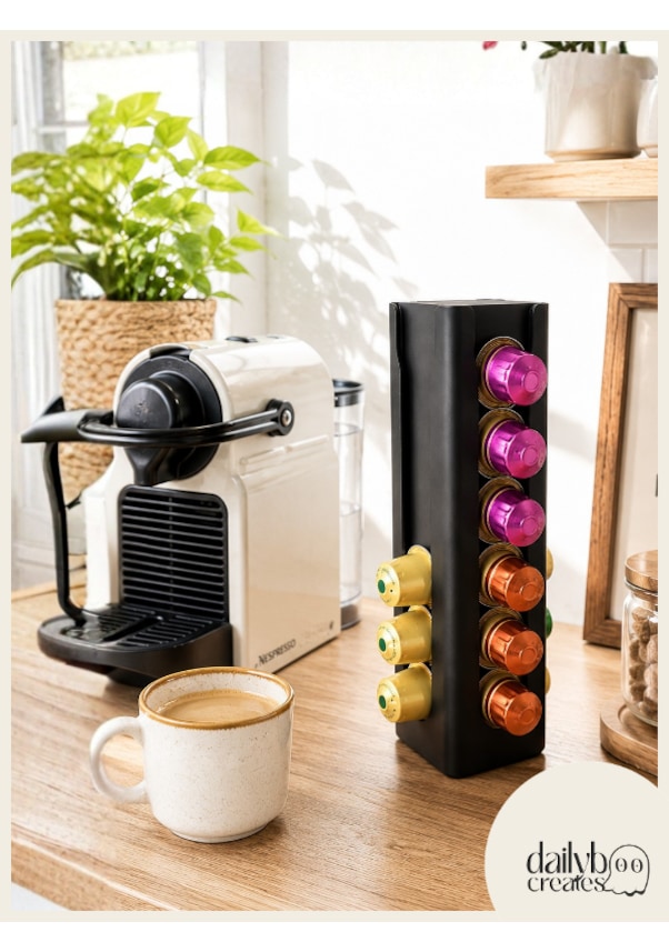 Resim Kapsül Kahve Standı-nespresso Kapsül Düzenleyici-20-24 Kapsül Mutfak Düzenleyici-kapsül Tutucu Siyah 
