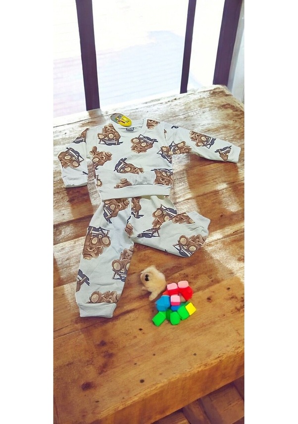 Resim Çocuk Pijama Takımı Renklı 