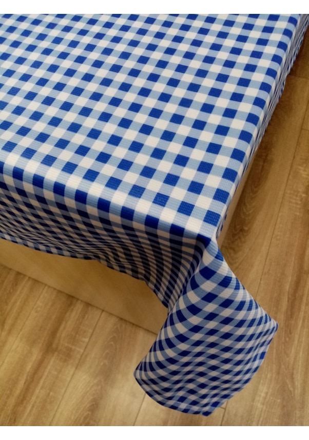 Resim Hayat Manifatura Mavi Kareli Dertsiz Mutfak Masa Örtüsü 