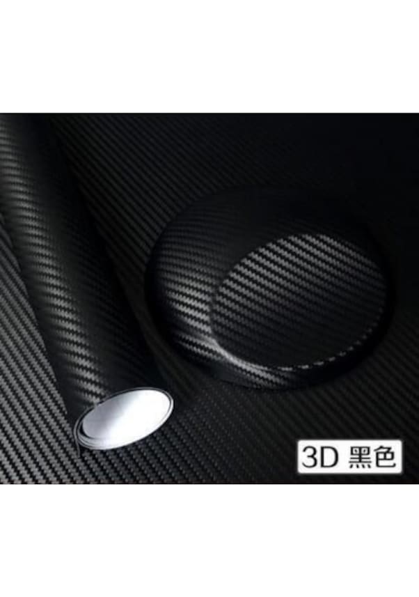 3D Karbon Folyo Siyah Hava Kanallı