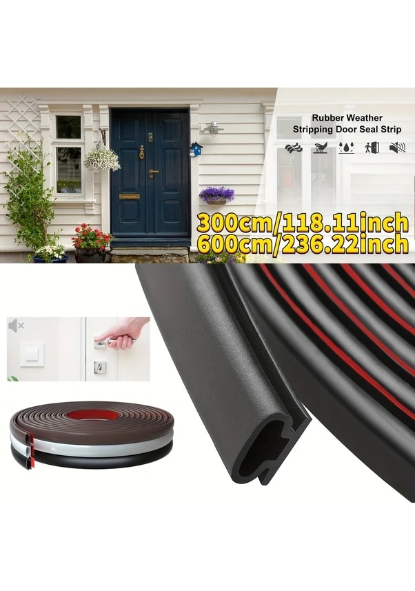 Resim Turcoshop11 1 Rulo Ağır Hizmet Kendinden Yapışkanlı Su Geçirmez Ses Yalıtım Contası 10 Ft Beyaz 