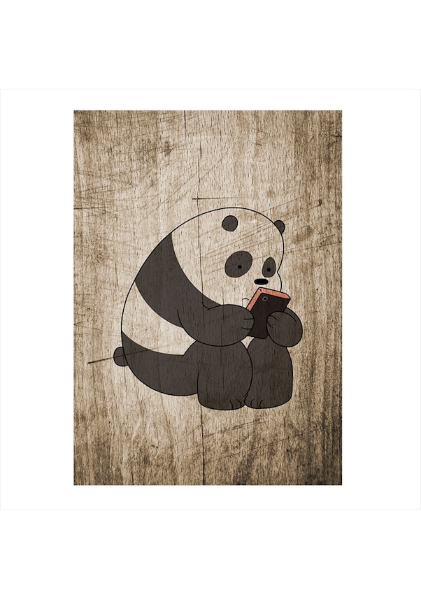 Sevimli Panda Dekoratif Mdf Tablo (483161421)