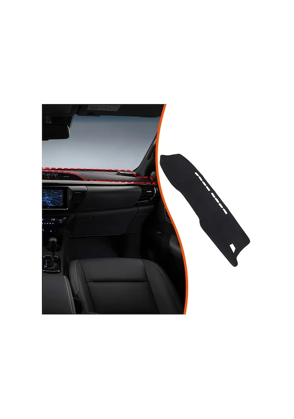 Resim Dashanshop Toyota Hilux 2015 2024 Konsol Güneşlik Ve Saklama Gözlü Solak Siyah Rhd 