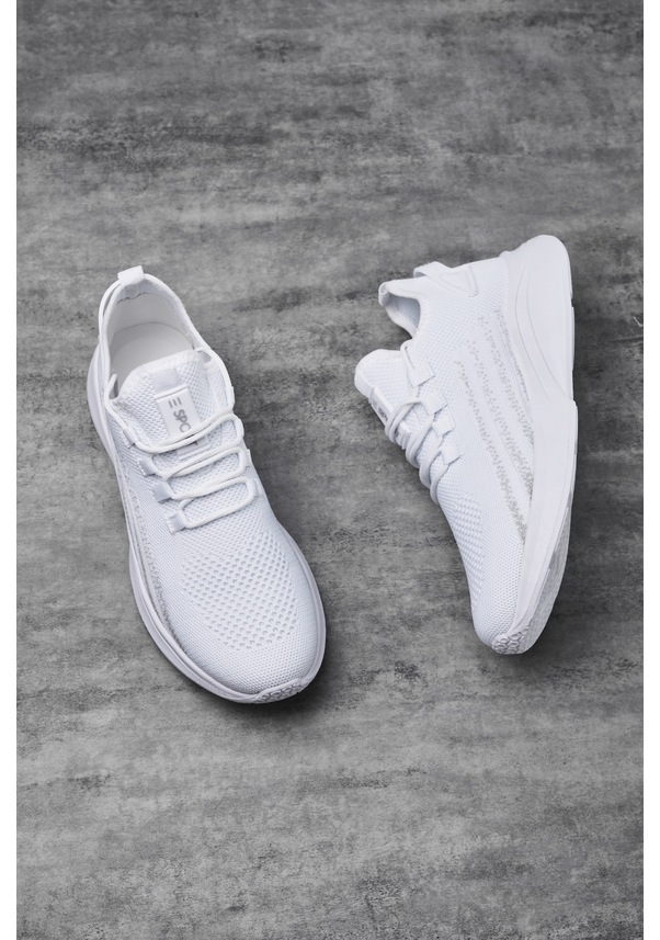 Resim Hafif Triko Unisex Yürüyüş Ayakkabısı - Beyaz 