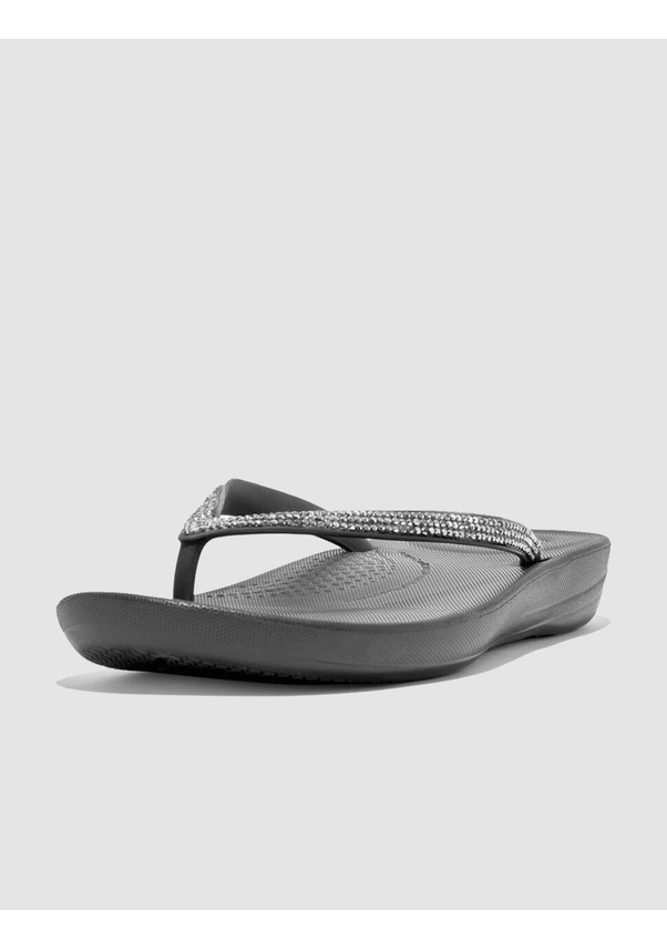 Resim Fitflop Iqushıon Sparkle R08 Siyah Kadın Parmak Arası Terlik Siyah 