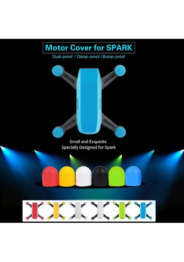 Resim Djı Spark 4 Adet Silika Jel Motor Koruyucu Kapak 