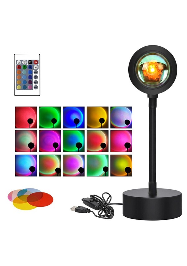 Triline Gün Batımı Lambası Rgb Gökkuşağı Dekoratif Işık Usb 16 Re Triline Gün Batımı Lambası Rgb Gökkuşağı Dekoratif Işık Usb 16 Re