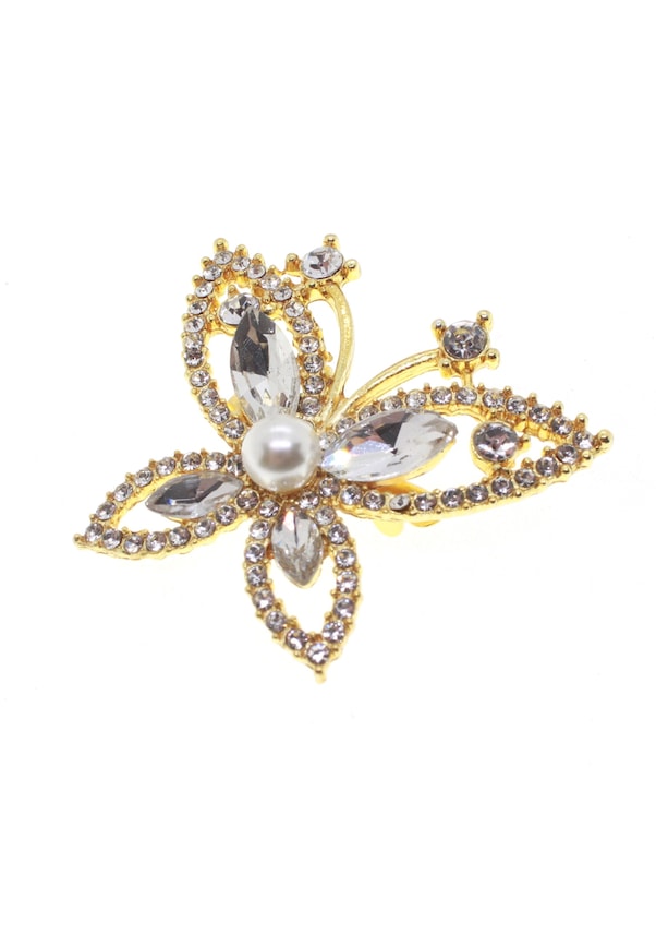 Altın Renk Kelebek Model Broş - 1679 ZN6033