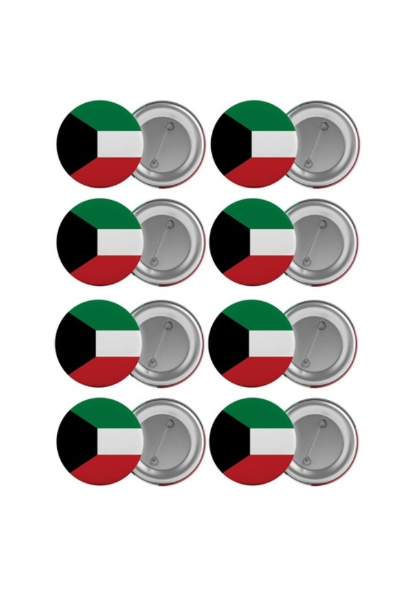 kuveyt bayrağı Çanta rozeti seti 8 adet en büyük boy 5 8cm iğneli