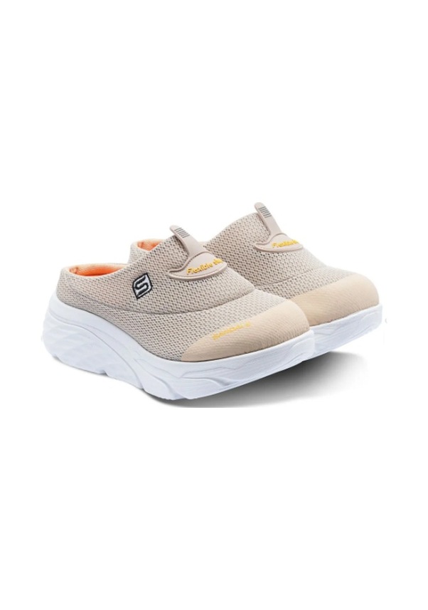 Resim Bej Renk Ortopedik Dolgu Taban File Sabo Kadın Spor Terlik Bej 