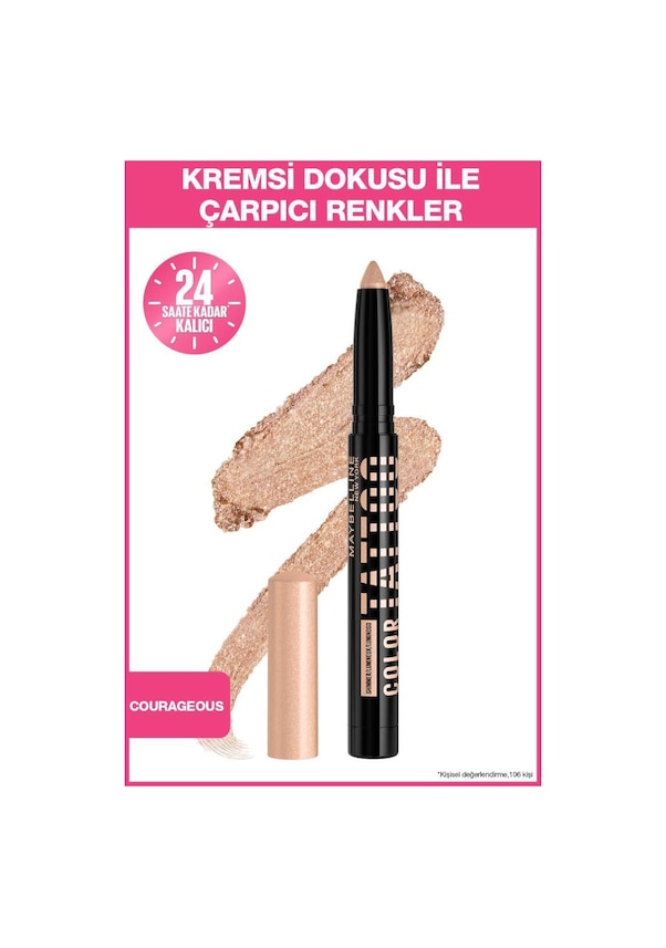 Resim Maybelline New York Color Tattoo 24h Eye Stix Göz Farı - Courageous 3600531672591-9729 Diğer 