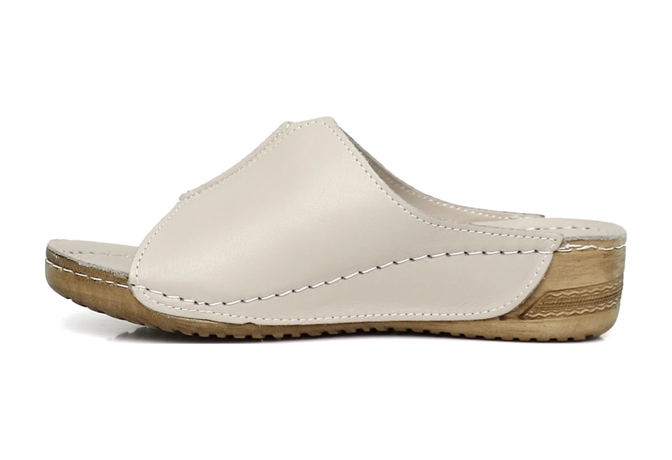 Resim Gönderi R Kadın Krem Dolgu Taban Hakiki Deri Terlik Dyza69842313 Krem 