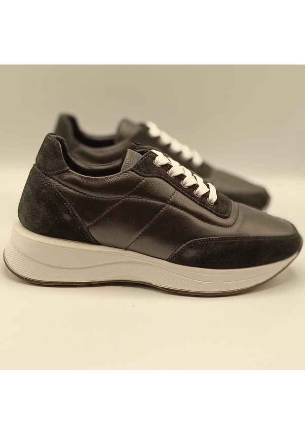 Resim Como Siyah Deri Spor Ayakkabı Siyah 