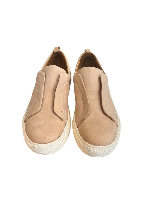 Resim Pudra Hakiki Deri Comfort Taban Sneaker Pudra 