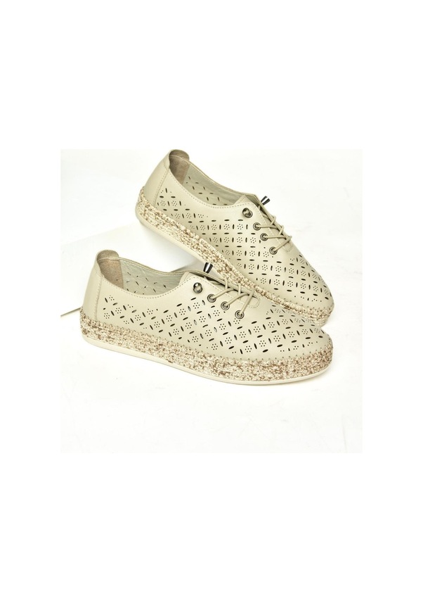 Resim Fox Shoes U555100103 Bej Hakiki Deri Günlük Kadın Ayakkabı Bej-hakiki Deri Bej 