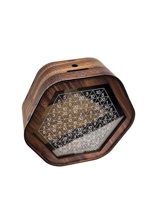 Resim Suntek Ahşap Para Kutusu Yenilik Dijital Ölçekli Banknot 