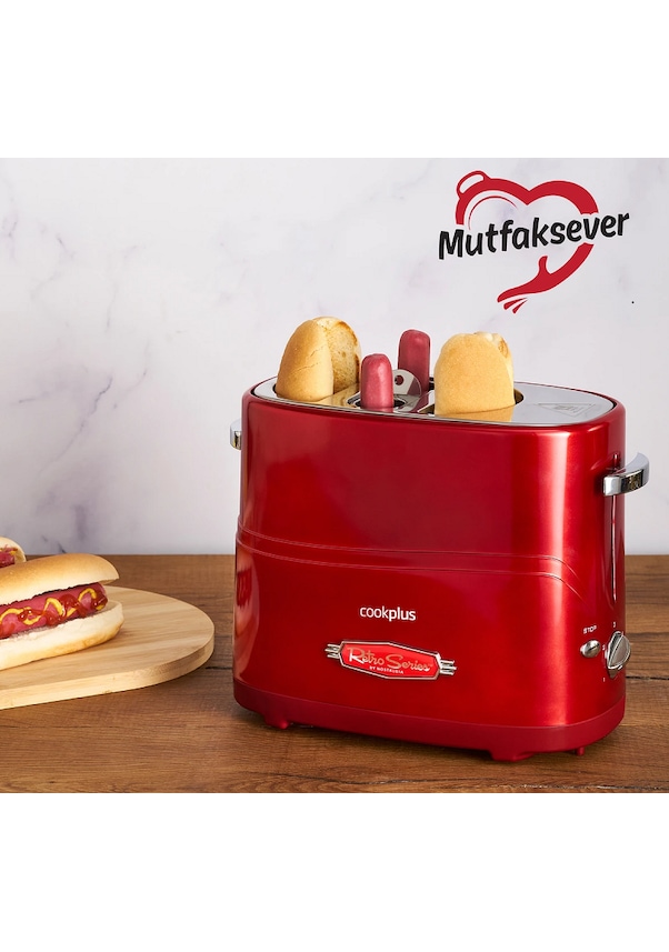 Cookplus Mutfaksever 1200 W 2'li Sosisli Sandviç (Hot Dog) Yapma Makinesi Cookplus Mutfaksever 1200 W 2'li Sosisli Sandviç (Hot Dog) Yapma Makinesi