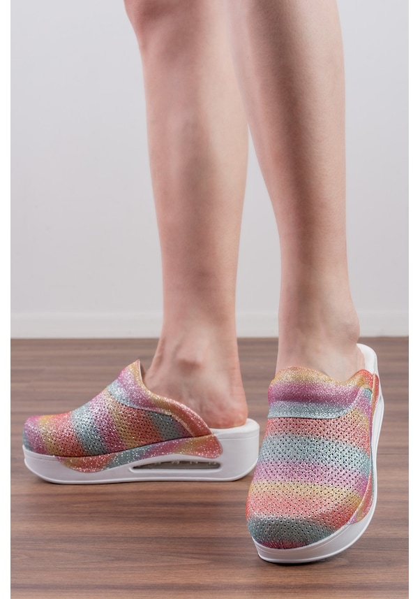 Resim Blum Sabo Terlik Gökkuşağı Air Max Tam Ortopedik Sabo Terlik Çok Renkli 