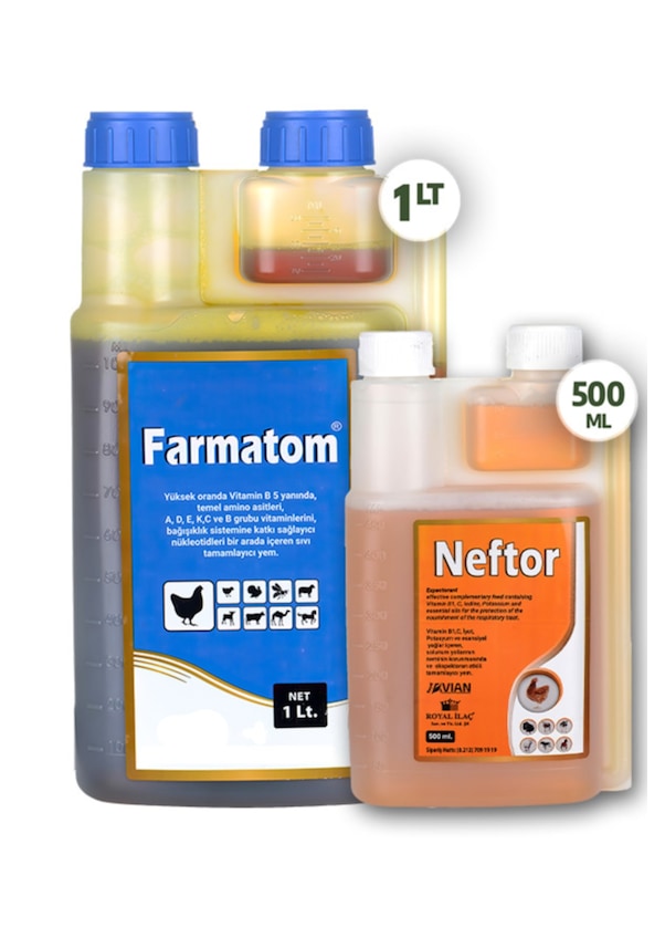 2li Set Kuşlar Için Farmatom Vitamin 1 Lt Neftor Hırıltı 500 Set 2li Set Kuşlar Için Farmatom Vitamin 1 Lt Neftor Hırıltı 500 Set