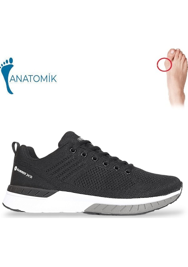 Resim Hammer Jack 1824-manaus Anatomik Tabanlı Unisex Sneakers Ayakkabı Siyah Beyaz Çok Renkli 