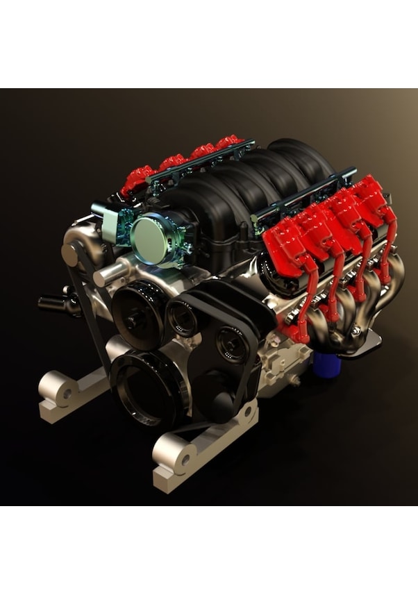 Resim Opencart Chevy Ls3 Alıcı Kutusu 1:10 Rc Trucks İçin Sadece Plastik Aparattır 