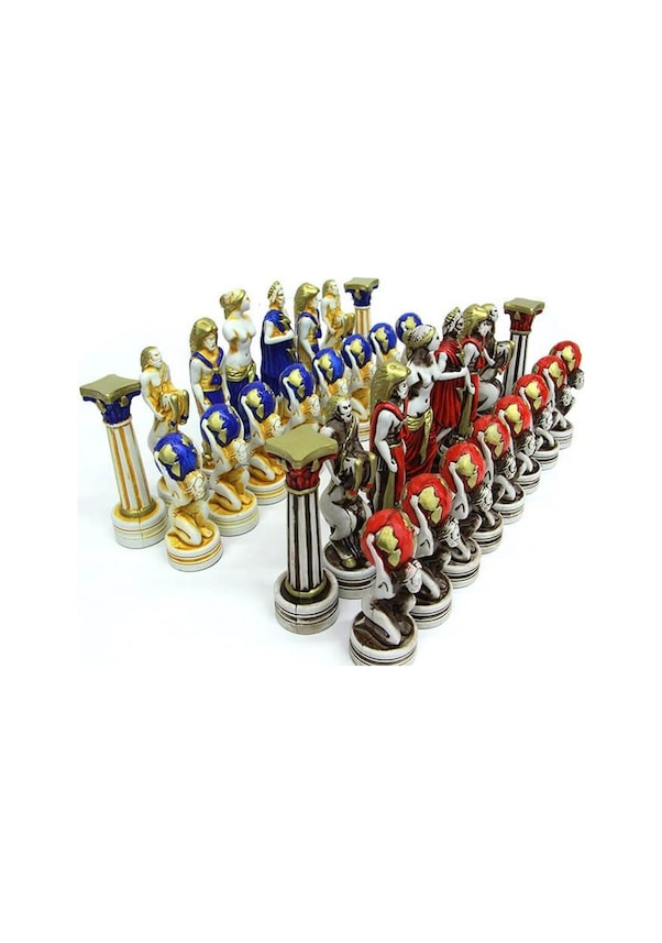 Resim Satranç Taşı Polyester Büyükboy Herkül Dekoratif Hediyelik 