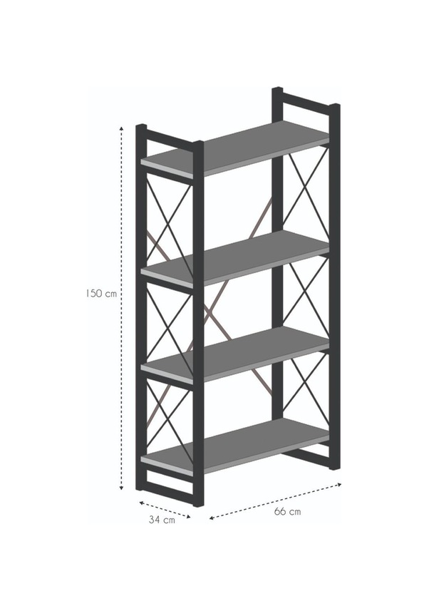 Resim Ayakkabılık 4 Raflı Ceviz Beyaz 